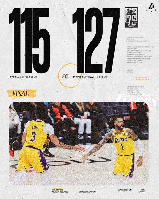 九游官方网站-开拓者狂轰23记三分！季后赛卡位战，湖人又输了